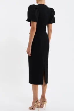 Rebecca Vallance Rosetta Midi Dress Black Size AU 12 for rent on The Volte - image 2
