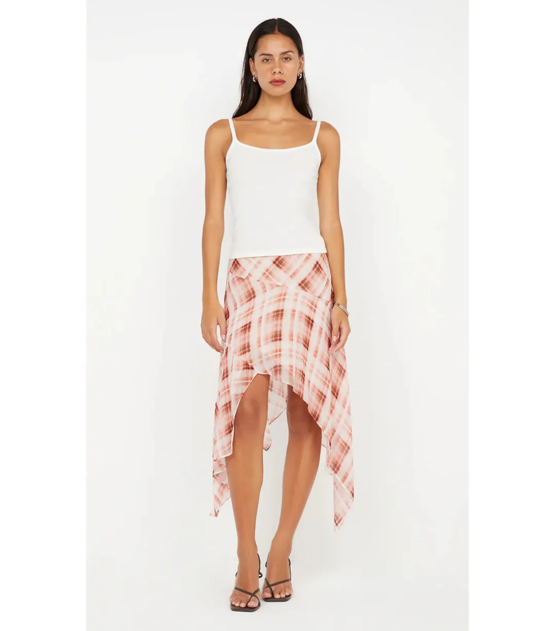 Bec & Bridge Lolita Asym Skirt in Check Size AU 10 for rent on The Volte - main image