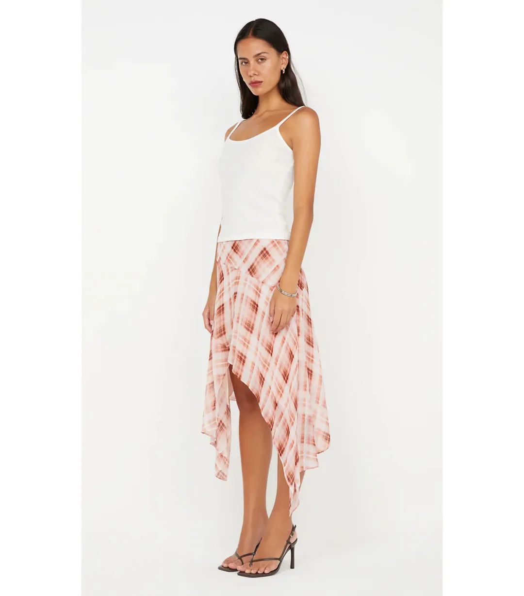 Bec & Bridge Lolita Asym Skirt in Check Size AU 10 for rent on The Volte - main image