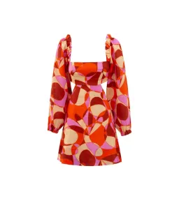 Sofia The Label Goldie Cut Out Mini Dress Retro Print Size AU 8 for rent on The Volte - image 4