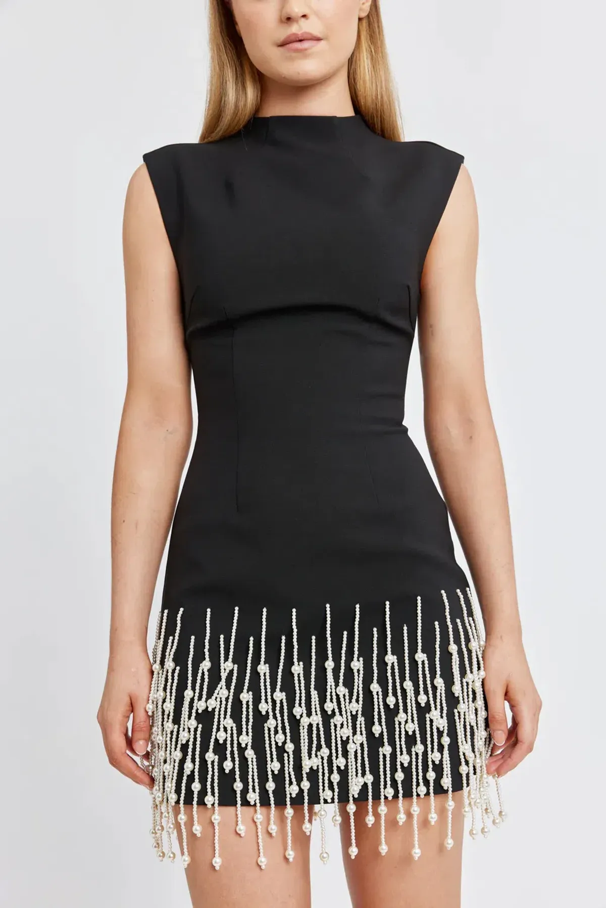 Odd Muse The Ultimate Muse Pearl Drop Sleeveless Mini Dress Black Size M / AU 10 - Image 3