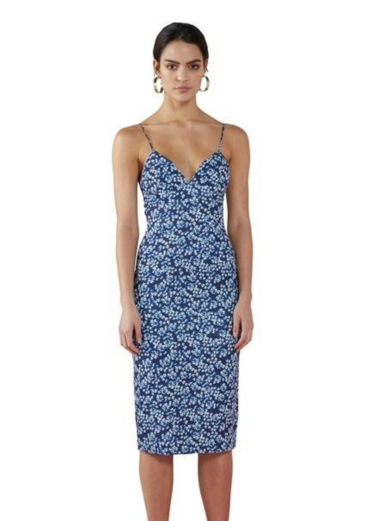 By Johnny Star Jasmine Triangle Midi Dress - Size 6 for rent on The Volte - main image