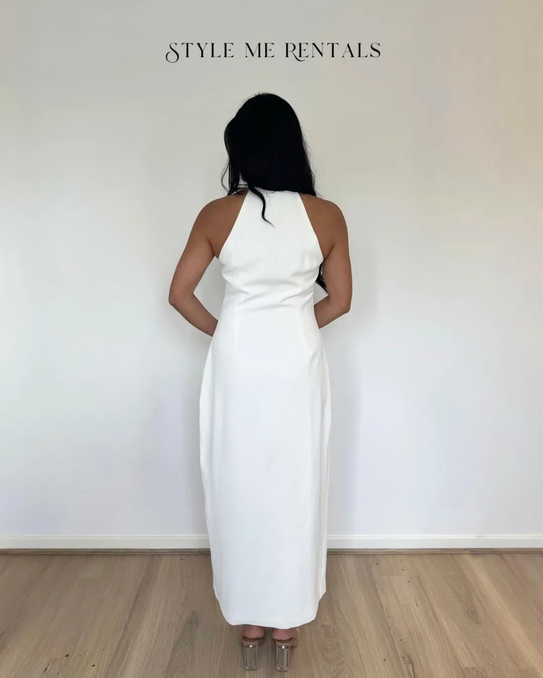 Odd Muse Collar Maxi Dress White Size M for rent on The Volte - main image