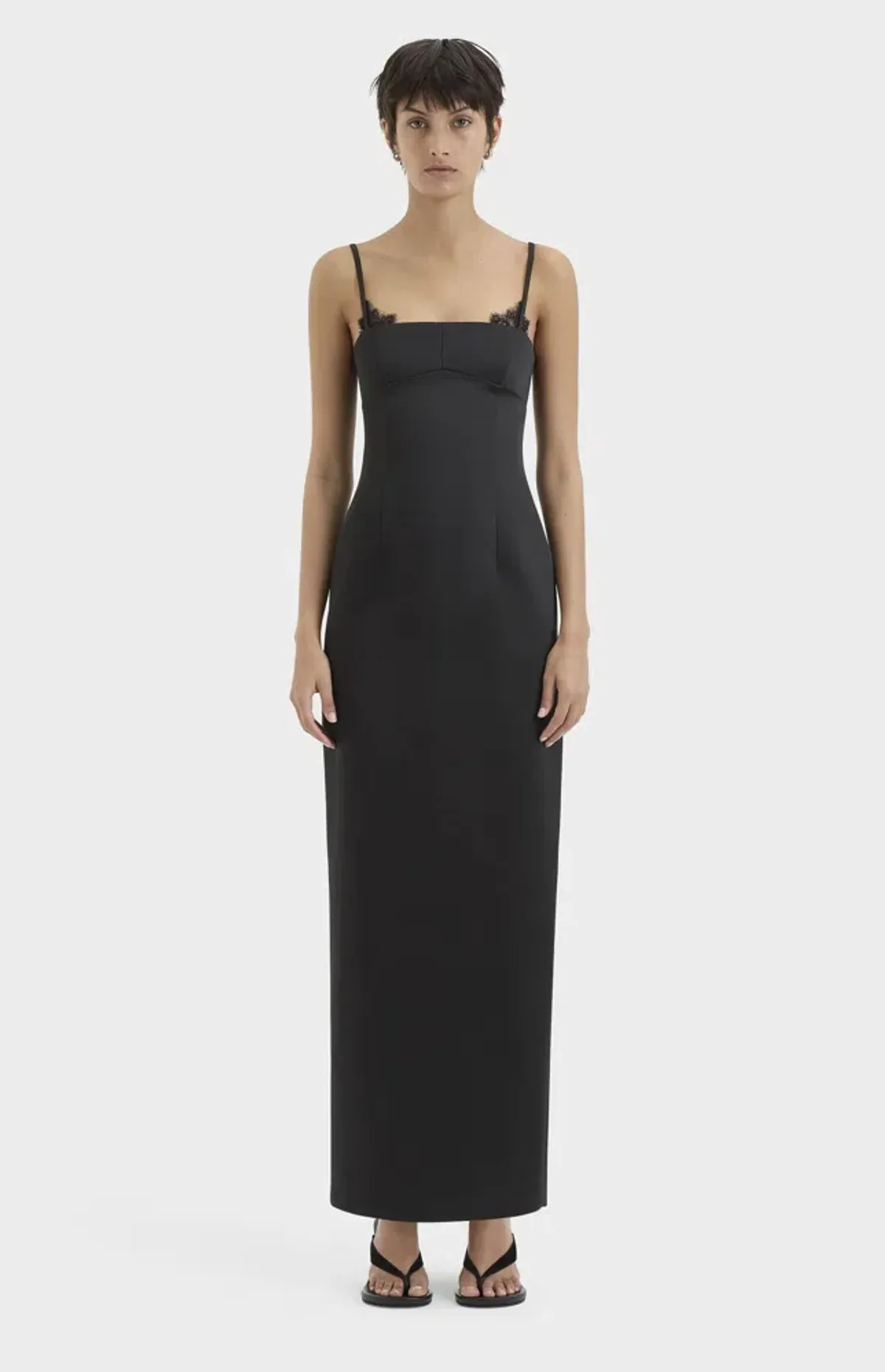 Sir The Label Poppy Column Gown Black Size 1 / Aus 8 - Image 1