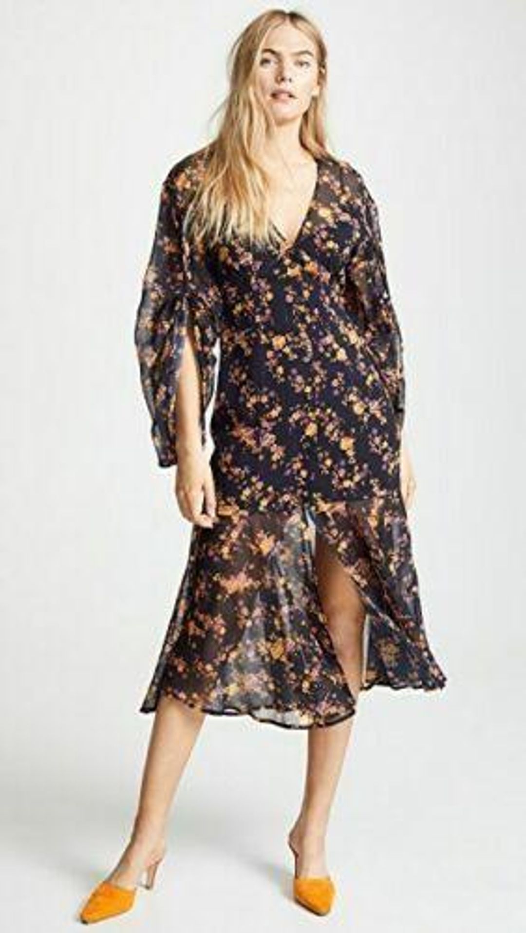 C/meo Collective Heartbreaker Dress Ink Botanical Size 14 for rent on The Volte - main image