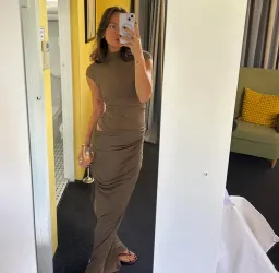 Benni Milo Mesh Maxi in Mushroom Size S/AU 8 for rent on The Volte - image 4