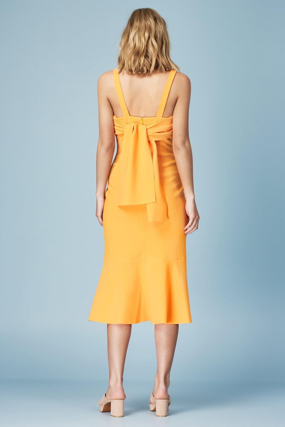 Finders Keepers Tribute Sorbet Midi Dress Yellow Size 10 - Image 2
