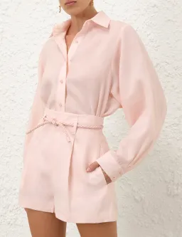 Zimmermann Crush Oversized Shirt in Pink Size 1 / AU 10 for rent on The Volte - image 5
