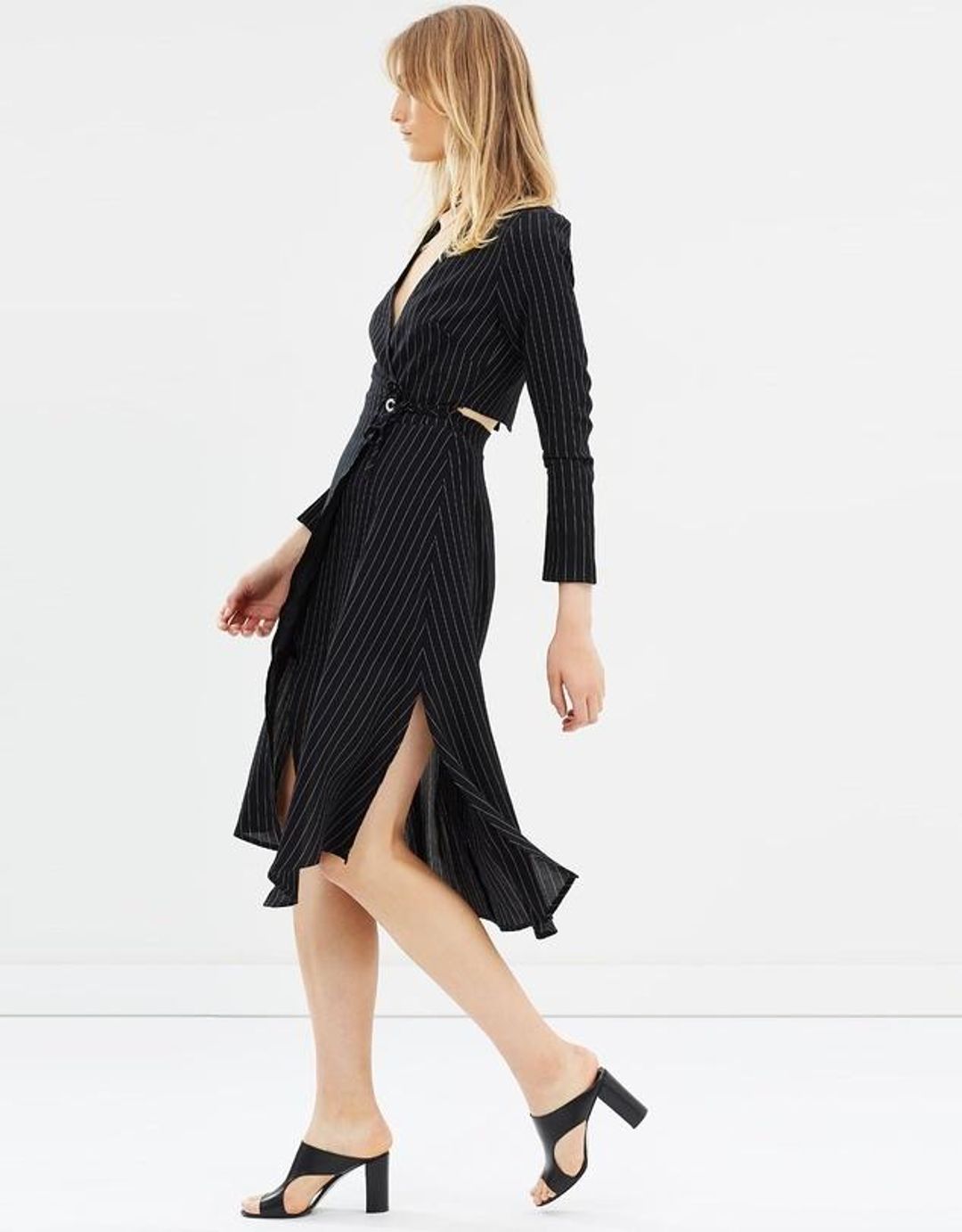 PFEIFFER Verona Wrap Dress Black Size 12 for rent on The Volte - main image