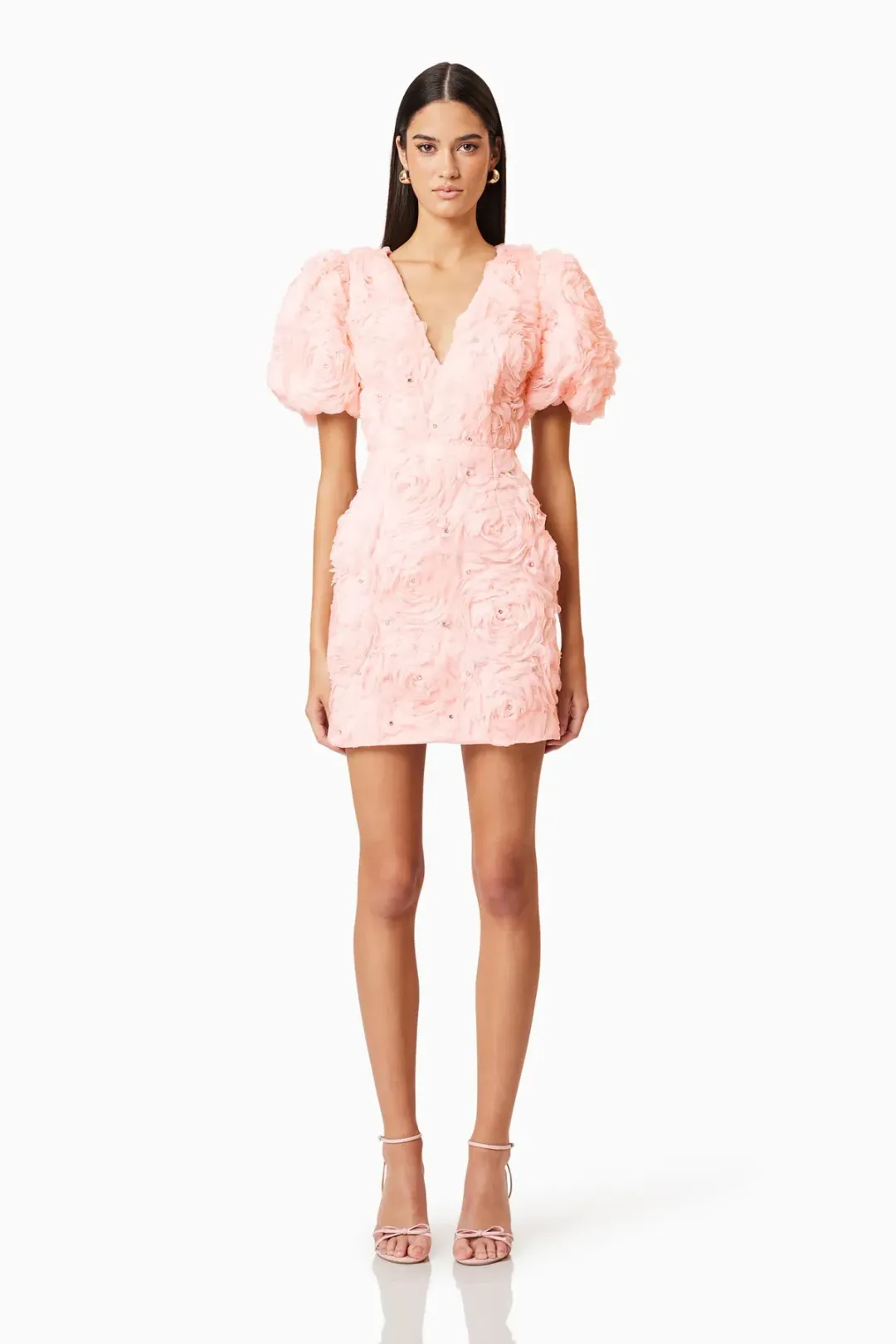 Elliatt Rosella 3D Mini Dress in Pink Size 10 for rent on The Volte - main image