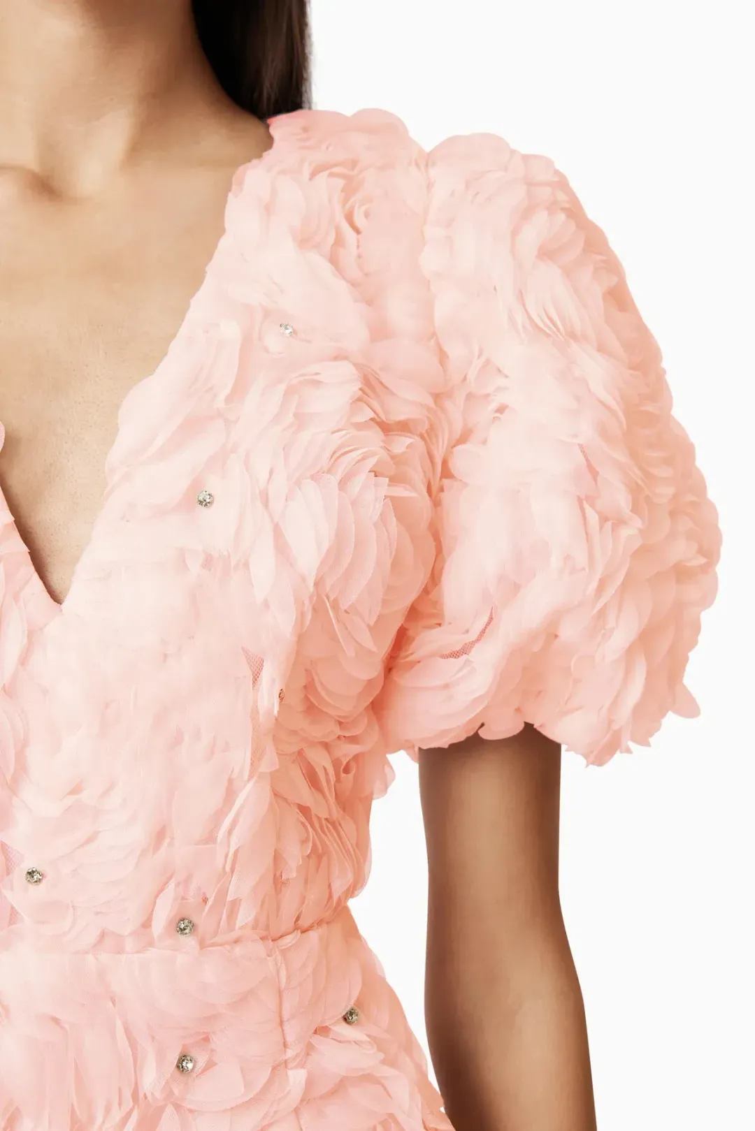 Elliatt Rosella 3D Mini Dress in Pink Size 10 for rent on The Volte - main image
