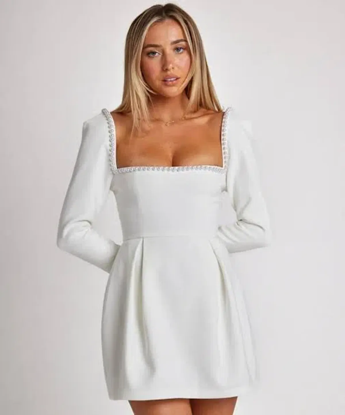 Odd Muse The Ultimate Muse Pearl Mini Dress White Size 10 - Image 1