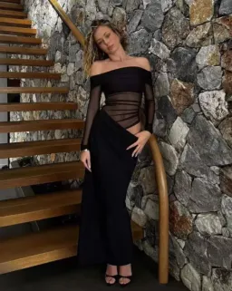 Benni Yasmin Off-Shoulder Maxi Dress Size 8 for rent on The Volte - image 2
