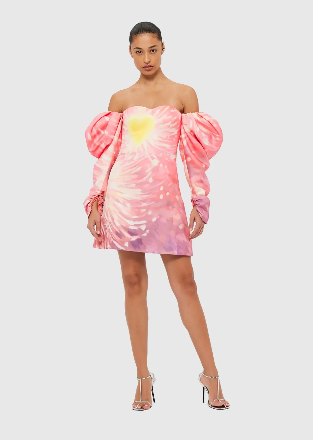Leo Lin Gemma Off Shoulder Bustier Mini Pink Dress Size AU 10 - Image 1