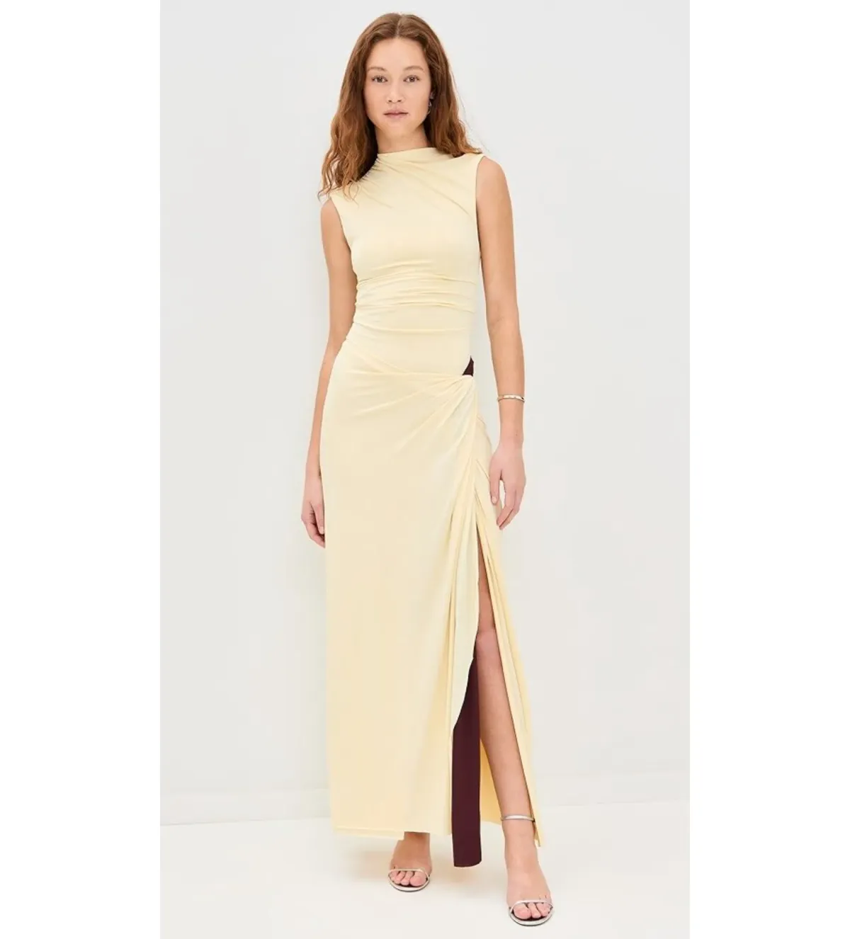 Bec & Bridge Greta Twist Maxi Dress Yellow Size AU 8 for rent on The Volte - main image