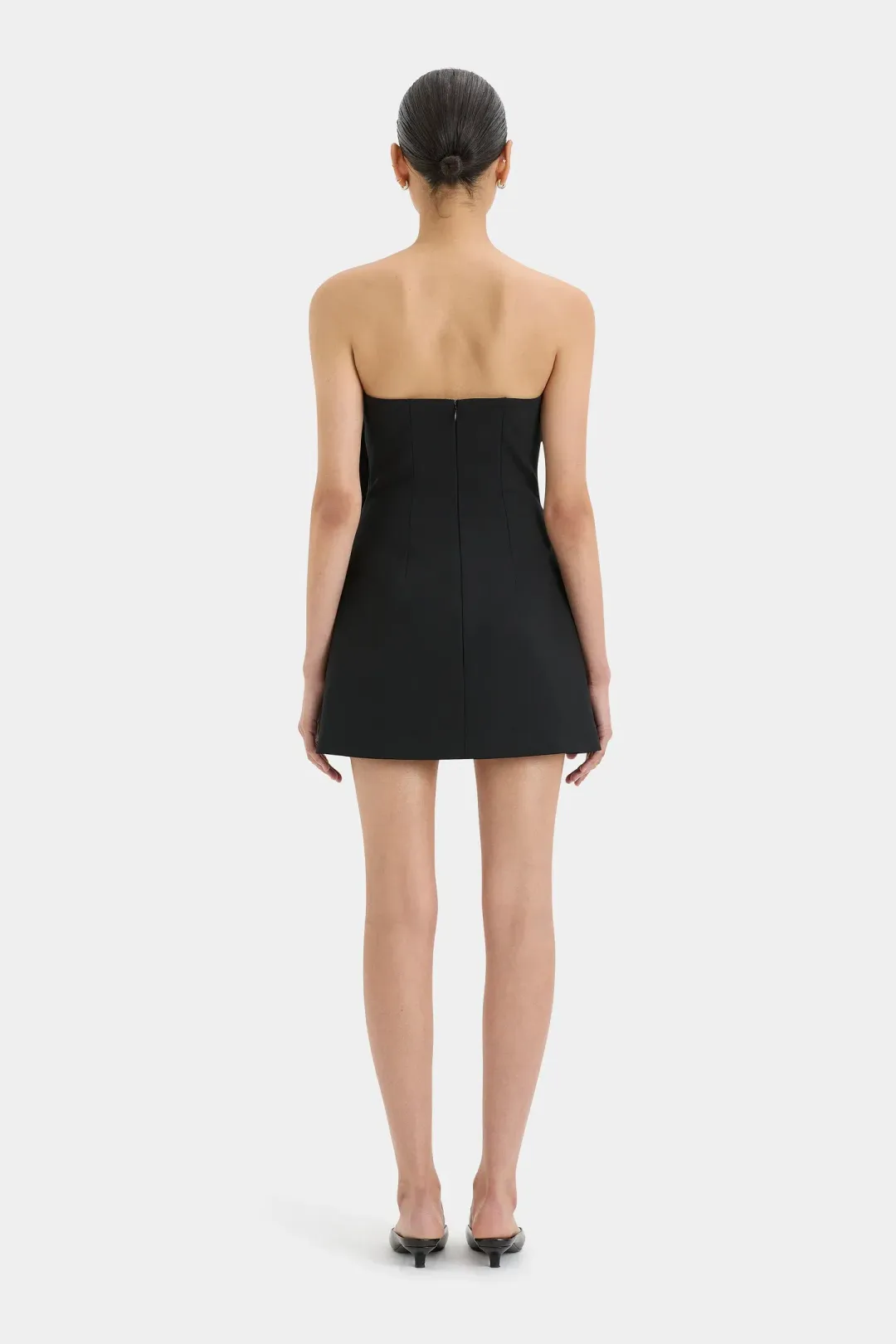 Sir The Label Leonardo Pleated Mini Black Dress Size 12 for rent on The Volte - main image