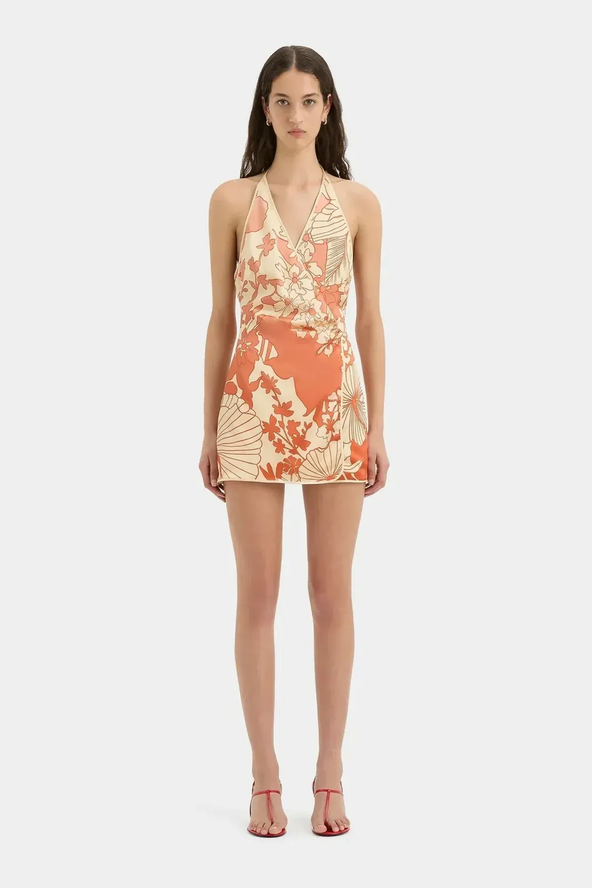 SIR THE LABEL Como Twist Mini Dress in Paradiso Print Size 4 - Image 1