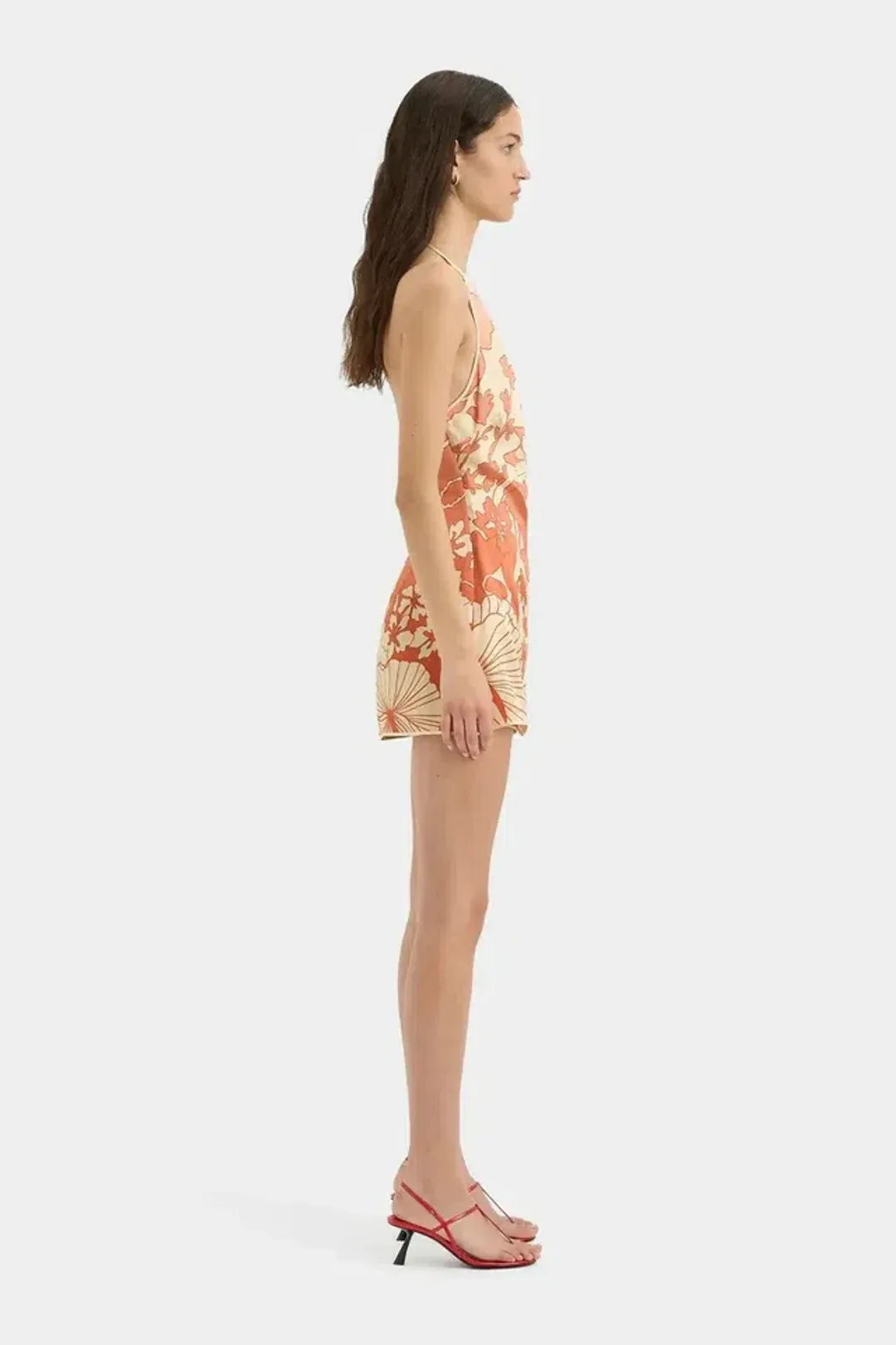 SIR THE LABEL Como Twist Mini Dress in Paradiso Print Size 4 for rent on The Volte - main image