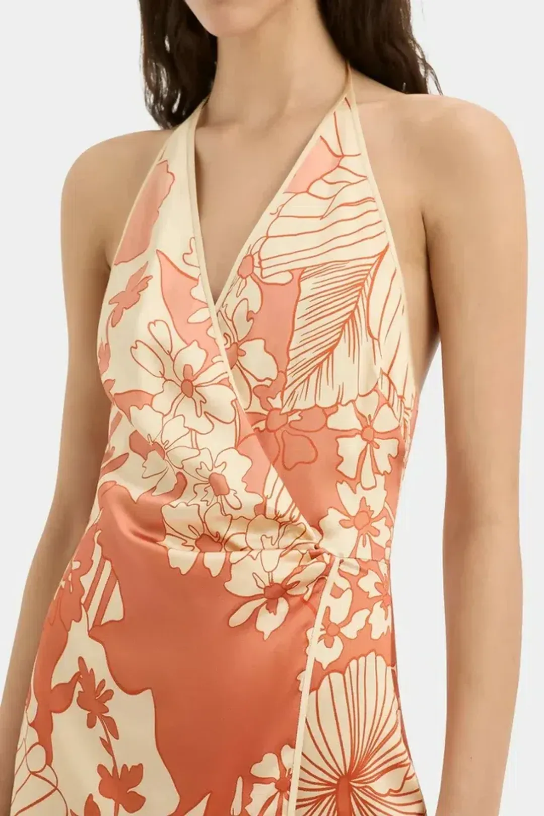 SIR THE LABEL Como Twist Mini Dress in Paradiso Print Size 4 for rent on The Volte - main image
