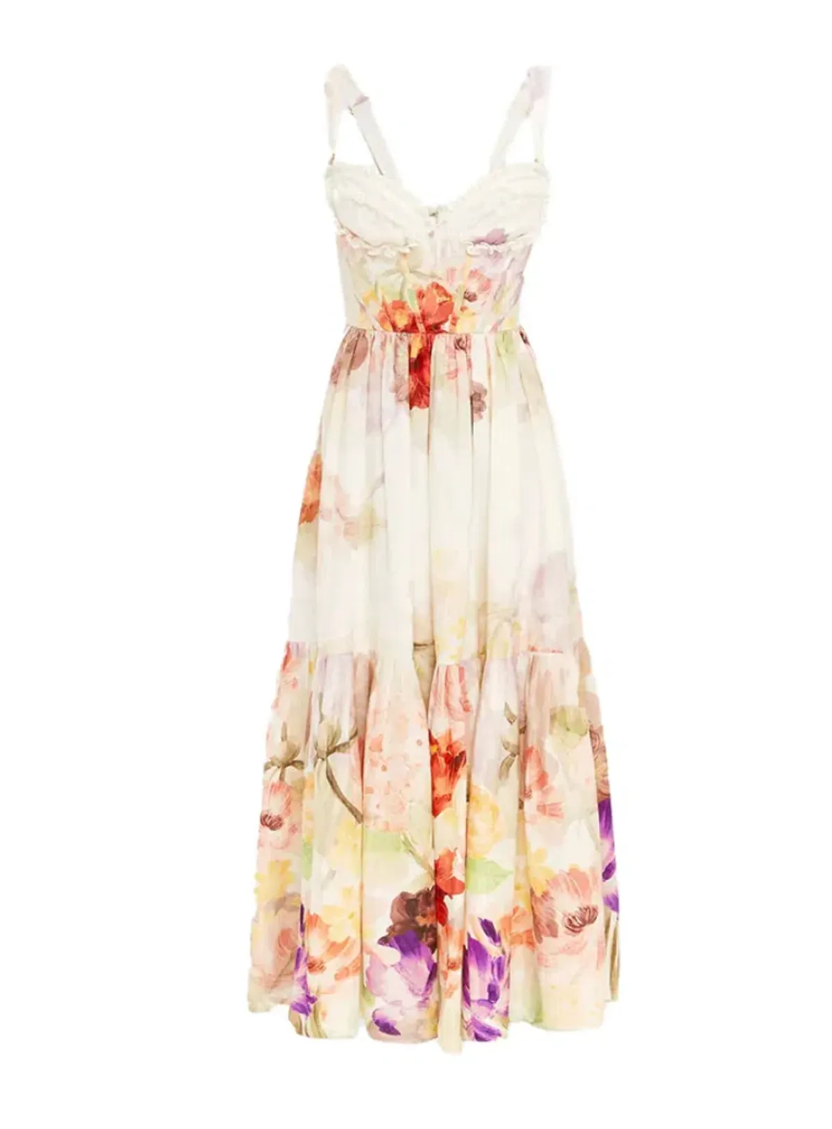 Leo Lin Rose Bustier Midi Dress Size 6 - Image 2