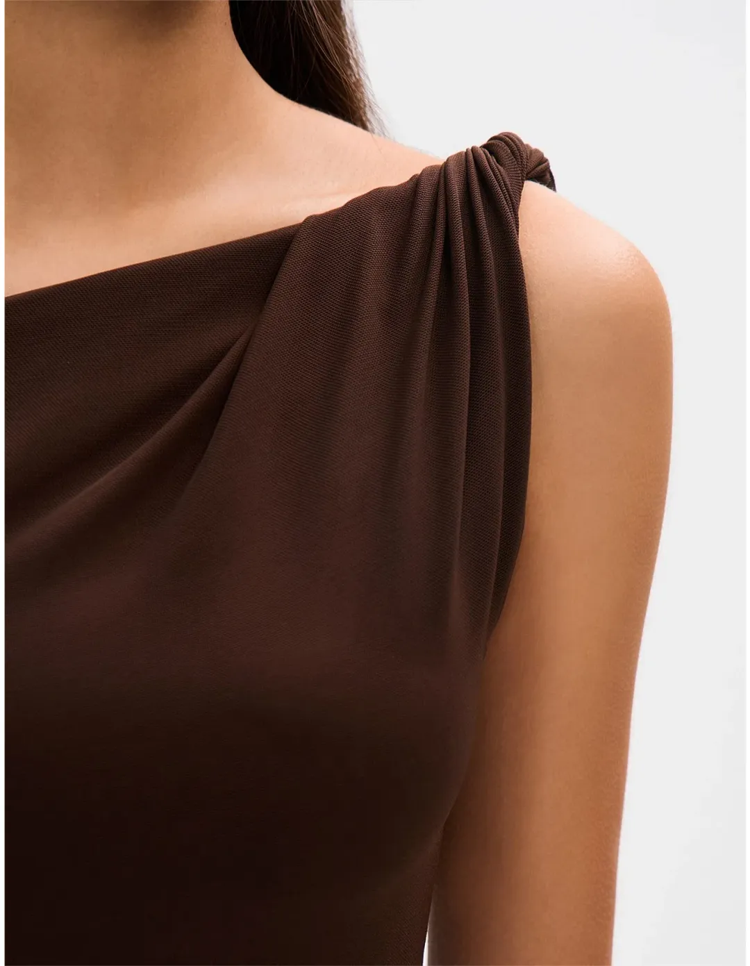 Misha Sisal Mesh Maxi Dress Brown Size 10 for rent on The Volte - main image