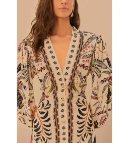 Farm Rio Sand Classic Nature Maxi Dress in Beige Size L/ AU 16 for rent on The Volte - image 3