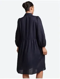 Eb&ive Studio Midi Shirt Dress Navy Size S/ AU 8 for rent on The Volte - image 4