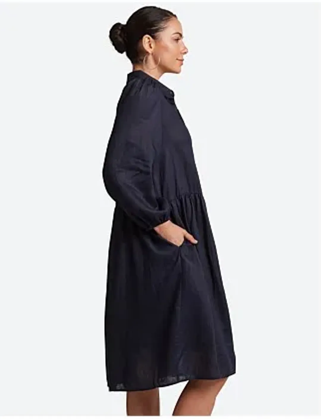 Eb&ive Studio Midi Shirt Dress Navy Size S/ AU 8 for rent on The Volte - main image