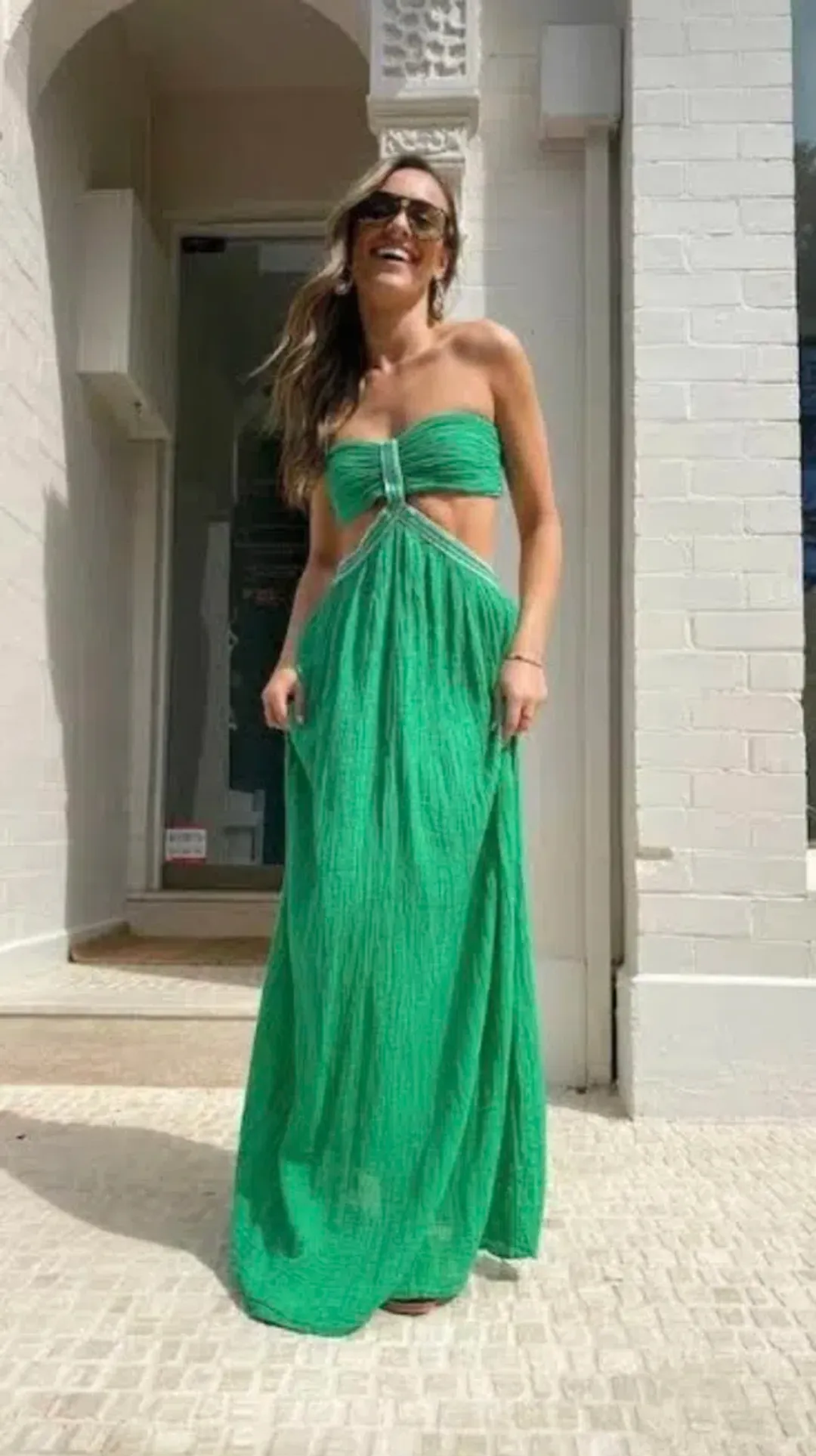 D’artemide Chloe Dress Green Size 6-12 for rent on The Volte - main image