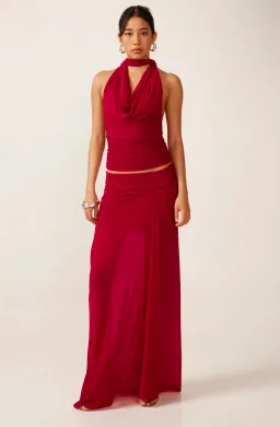 Ance Gria Prim Top and Sardinia Skirt in Rasberry Size 10 for rent on The Volte - image 1
