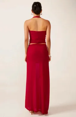 Ance Gria Prim Top and Sardinia Skirt in Rasberry Size 10 for rent on The Volte - image 4