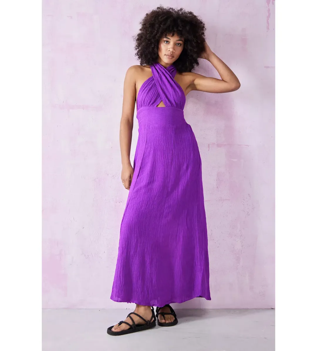 Faithfull The Brand Tropiques Maxi Dress Violet size 10 for rent on The Volte - main image