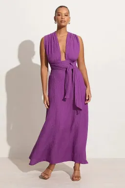 Faithfull The Brand Tropiques Maxi Dress Violet size 10 for rent on The Volte - image 1