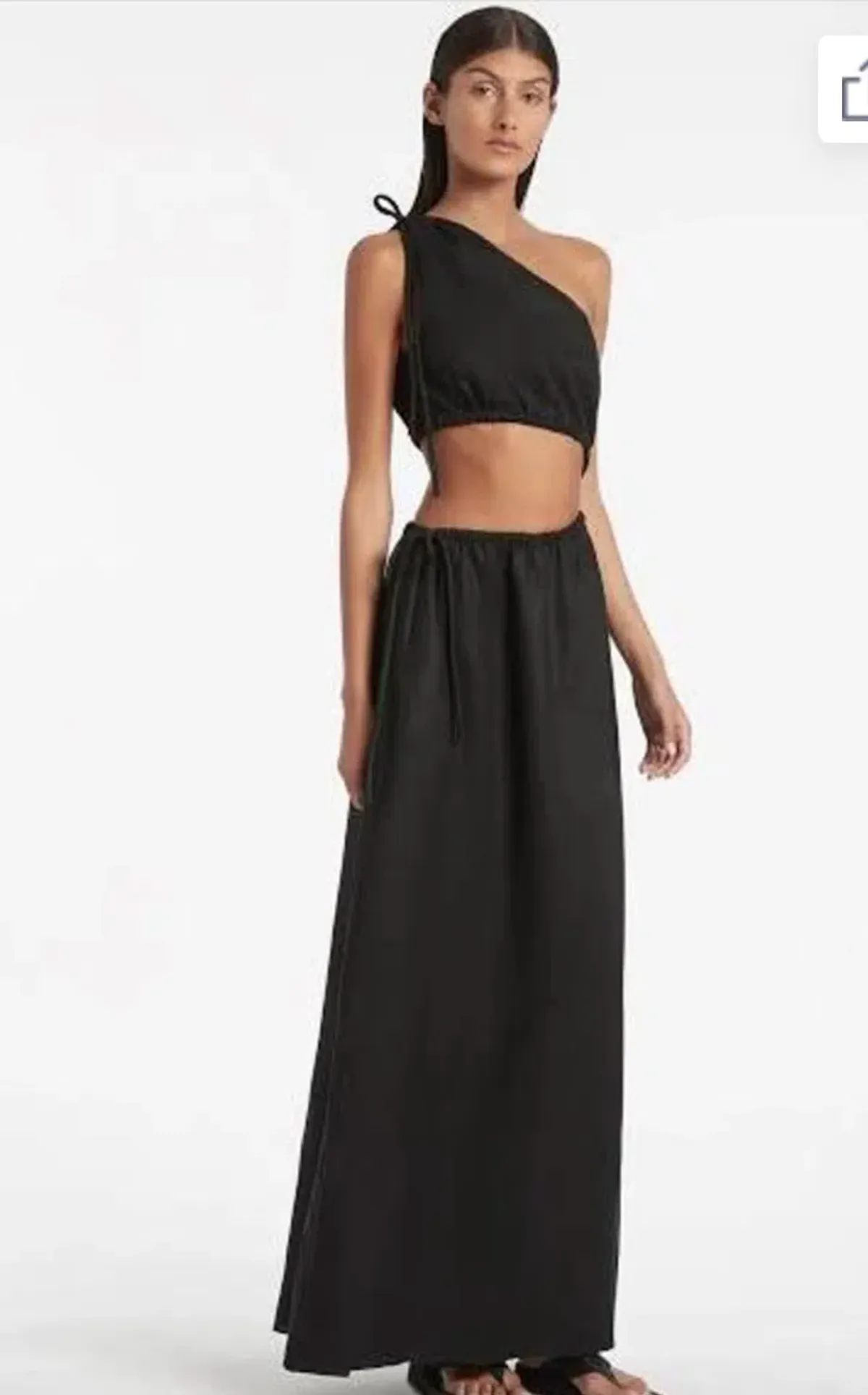 Sir The Label Blanche Asymmetrical Gown Black Size 10 for rent on The Volte - main image