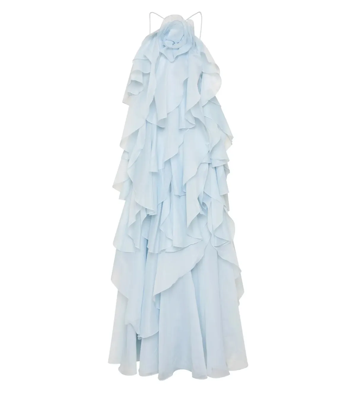 Aje Pandorea Layered Maxi Dress Silver Blue Size AU 12 - Image 6