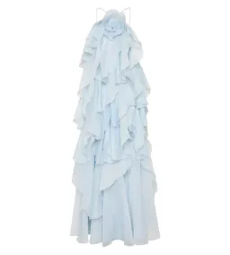 Aje Pandorea Layered Maxi Dress Silver Blue Size AU 12 for rent on The Volte - image 6