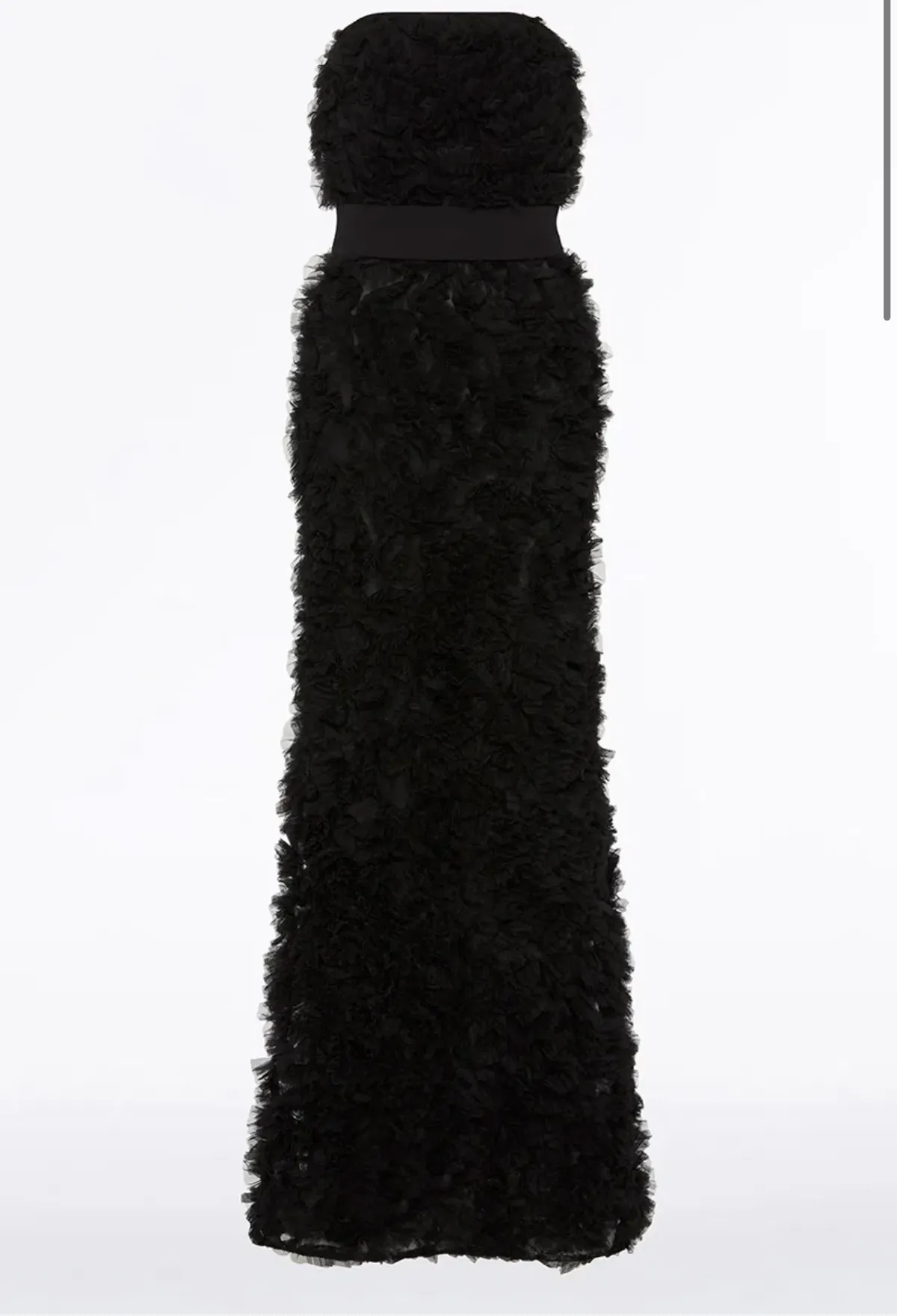 Carla Zampatti Ruffle Strapless Dress Black Size AU 8 - Image 1