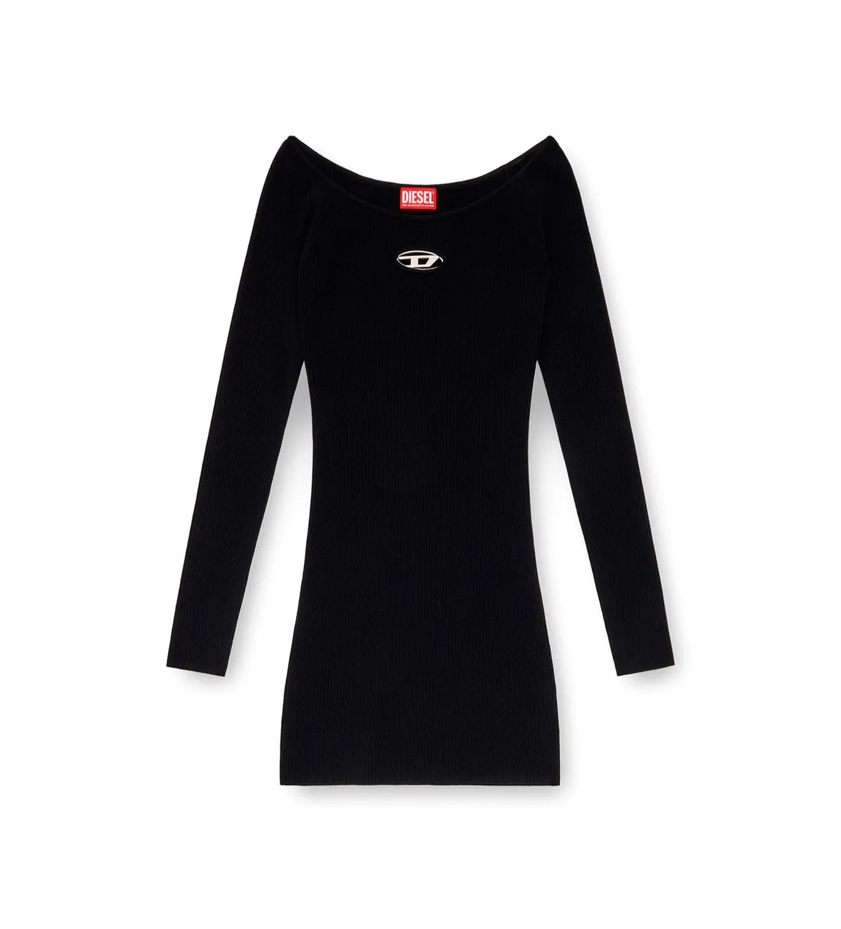 Diesel M-Vera Ribbed Mini Dress Black Size 6/XS - Image 4