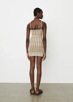 Jacquemus La Robe Maille Malha Mini Dress Beige Size 36/AU 8 for rent on The Volte - image 3