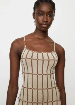 Jacquemus La Robe Maille Malha Mini Dress Beige Size 36/AU 8 for rent on The Volte - image 4