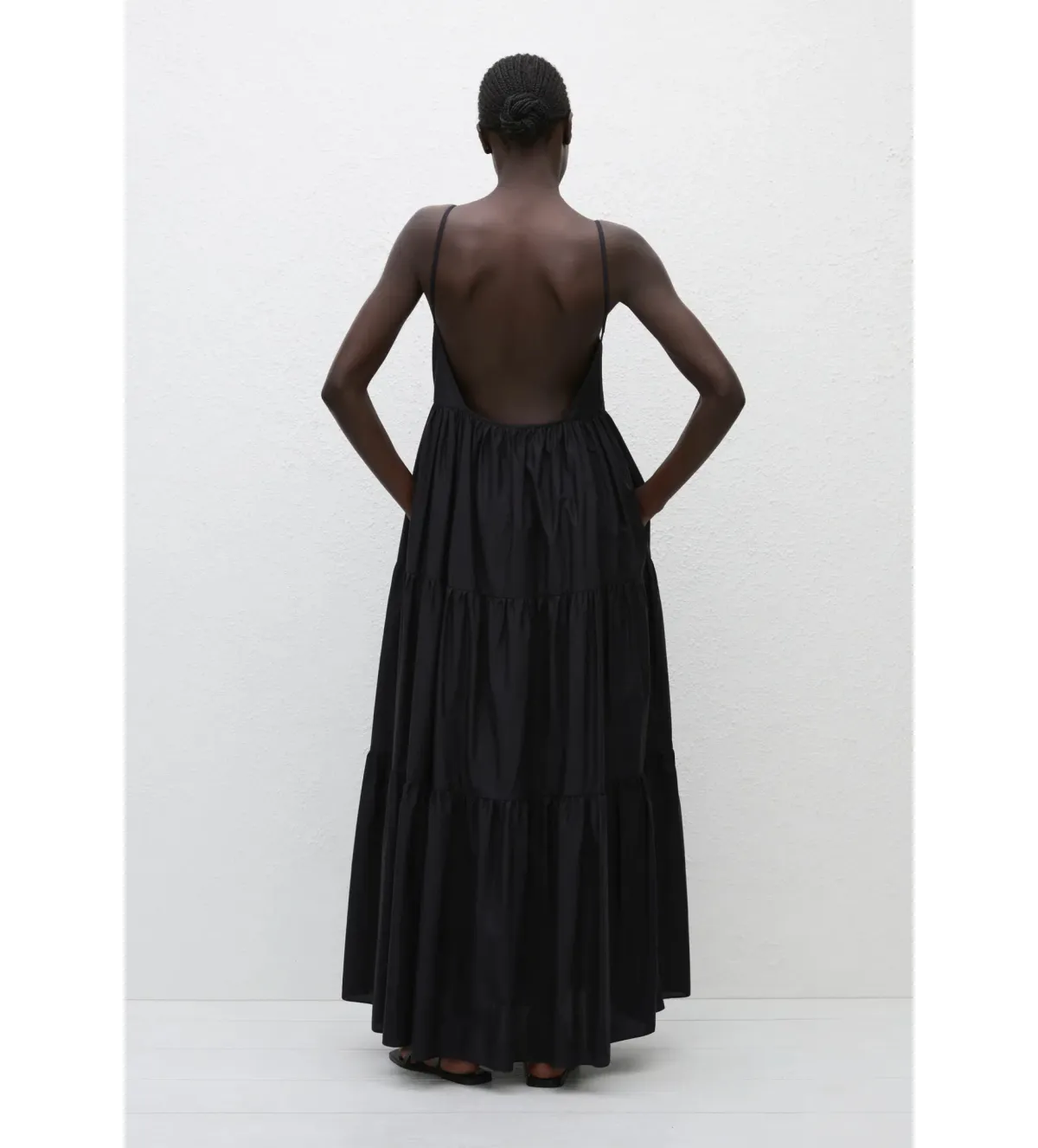 Matteau Tiered Low Back Sundress Black (Size 2 / AU 8) - Image 4