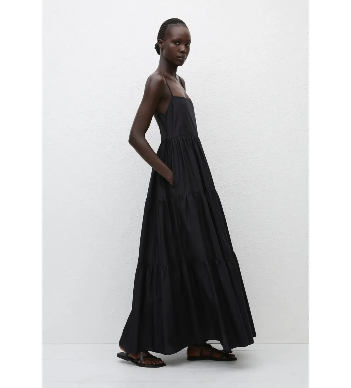Matteau Tiered Low Back Sundress Black (Size 2 / AU 8) - Image 3