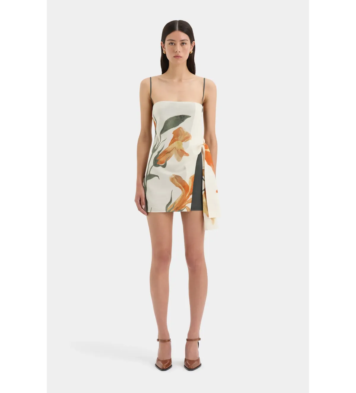 Sir the Label Constance Tie Mini Dress Iris Floral Size 2 / AU 10 - Image 1
