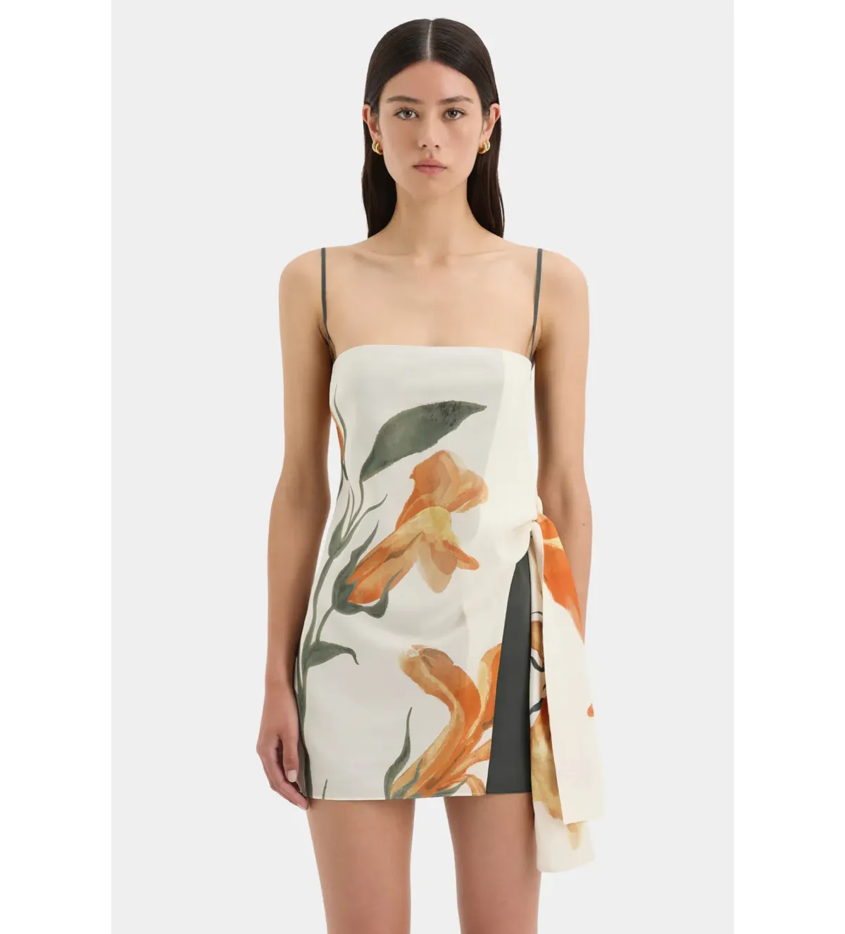 Sir the Label Constance Tie Mini Dress Iris Floral Size 2 / AU 10 - Image 4