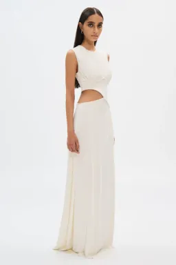 Misha The Sierra Jersey Gown Ivory White Size 12 for rent on The Volte - image 7
