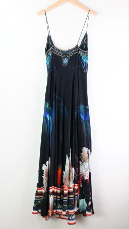Camilla Long Dress With Tie Front Night Flight Maxi Dress Size AU 6 for rent on The Volte - image 2