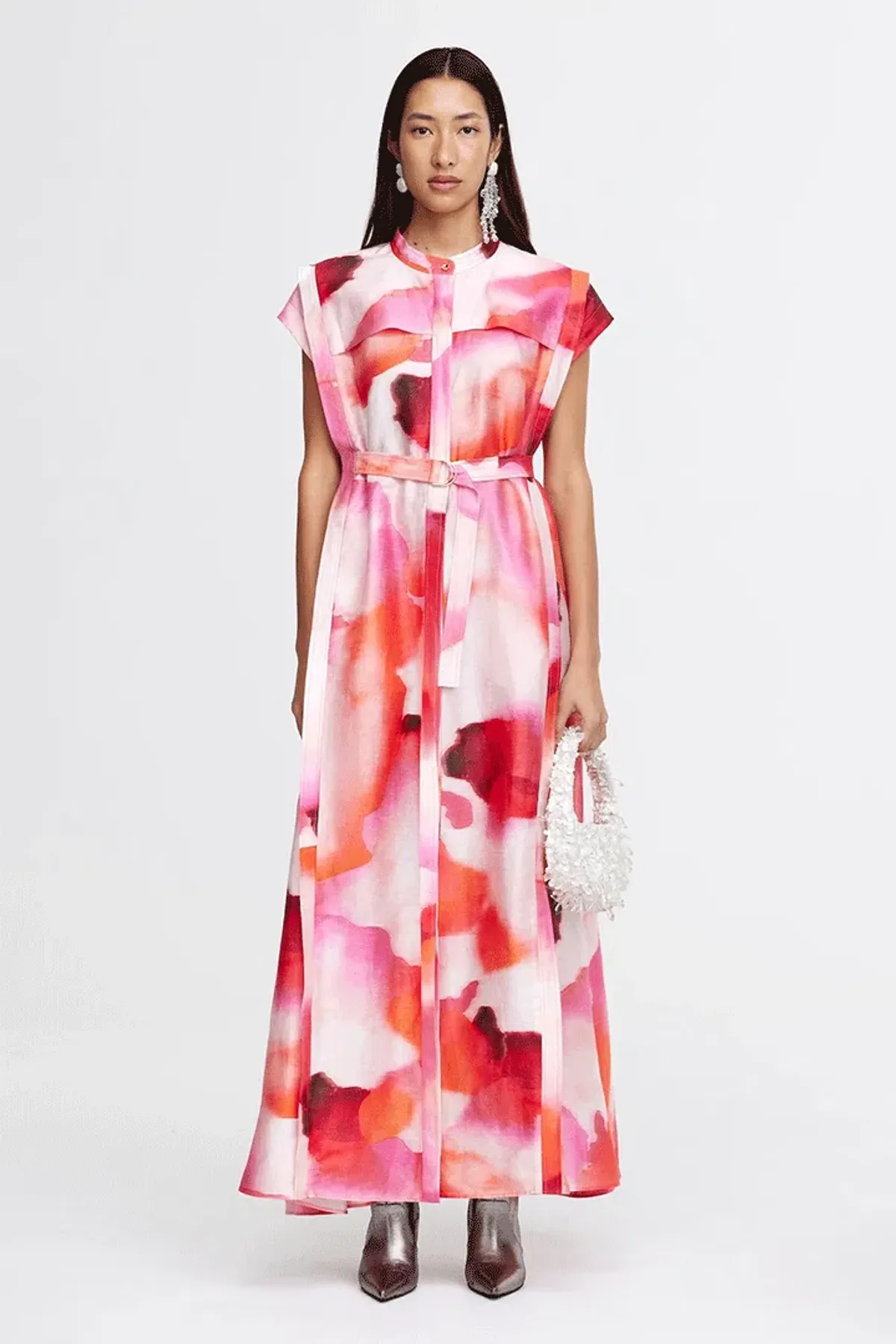 Acler Highlow Maxi Dress Multi Size 8 for rent on The Volte - main image