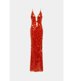 Misha Sapphire Sequin Maxi Red Size 14 for rent on The Volte - image 5