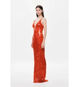 Misha Sapphire Sequin Maxi Red Size 14 for rent on The Volte - image 2