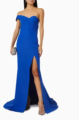 Elle Zeitoune Ladonna Evening Gown Blue Size 6 for rent on The Volte - image 5